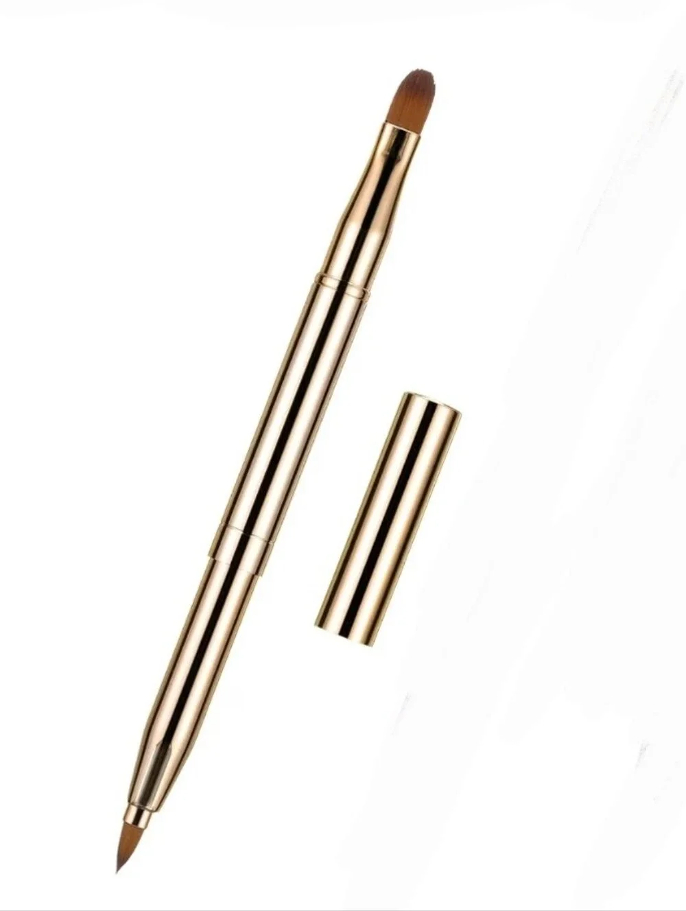 Gold Retractable Dual Sided Lip Brush- Pointed & Rounded Tips BNIB